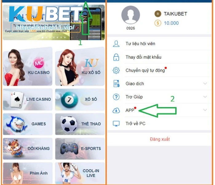 Quy trình tải app KUBET11 về di động rất nhanh chóng, đơn giản